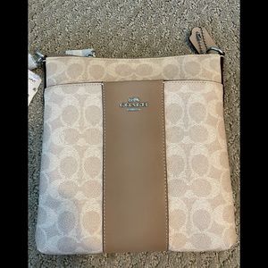 Coach crossbody purse. Cream and Tan. Brand New!!!